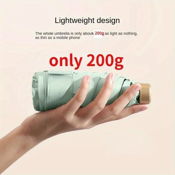 Travel Passions - Lemon Yellow Mini Pocket Umbrella - Picture 6 of 9